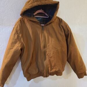 VTG WOOLRICH GREEN LABEL COLLECTION Men’s Medium Brown Canvas Zip Work Jacket